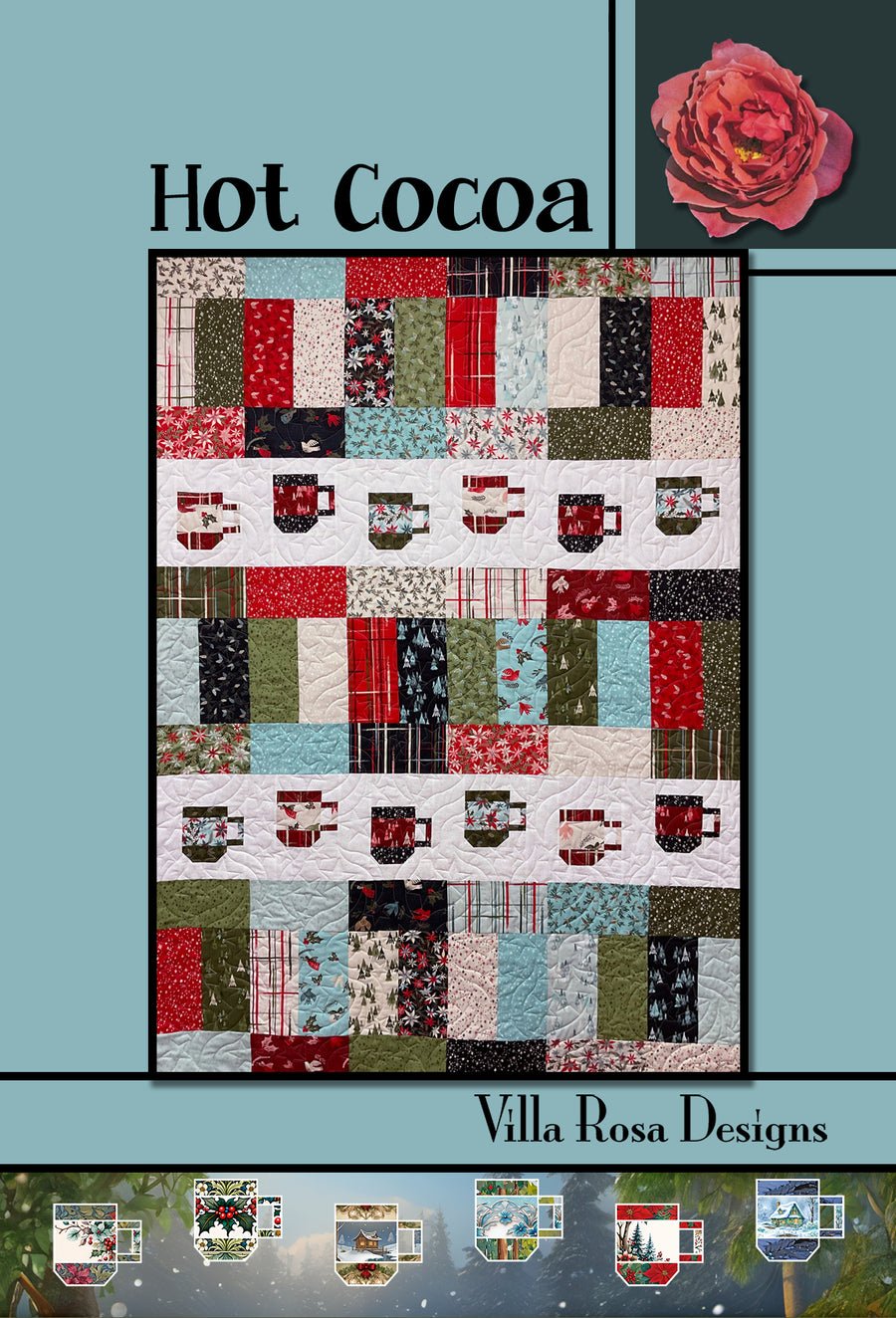 Villa Rosa Designs Hot Cocoa Layer Cake Quilt 54 x 75 