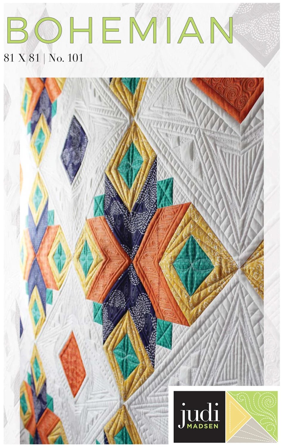 Judi Madsen Designs Bohemian Quilt Patteren 81 x 81 